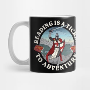 Books Reading Is A Ticket To Adventure Book Lover Mug